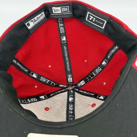 New Era Houston Astros 59FIFTY Fitted Baseball Hat Size 7 3/4.  Red, NWT. - Picture 11 of 16